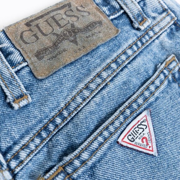 Vintage Guess Jeans High Rise Tapered Leg Denim 90s Canada SIze 29 Fits 26 - Picture 12 of 16